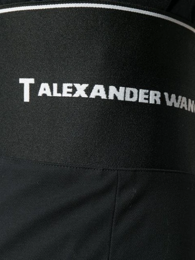 Shop Alexander Wang T Logo Elastic Leggings In Black