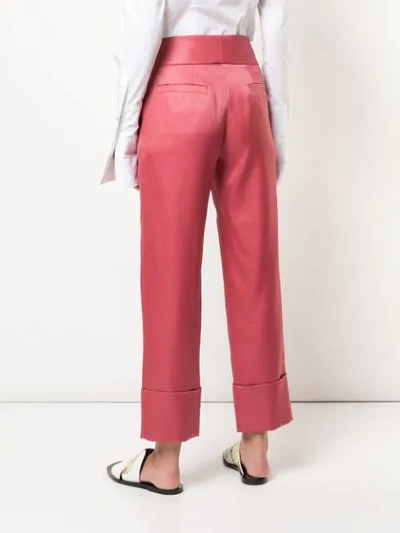 Shop Marina Moscone Tailored Trousers In Pink