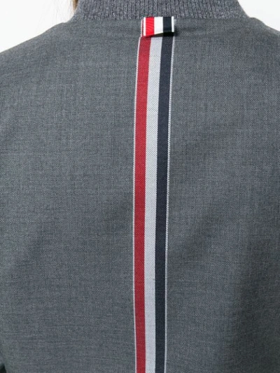 Shop Thom Browne Classic Wool Varsity Jacket In Grey