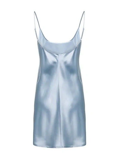 Shop La Perla Classic Cami Dress In Blue