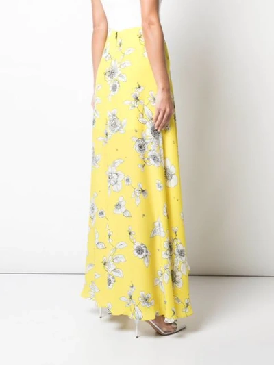Shop Alice And Olivia Kirstie Flared Skirt In Yellow
