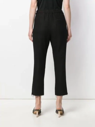 Shop Ann Demeulemeester Cropped Slim-fit Trousers In Black