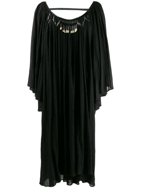 black cotton tunic dress