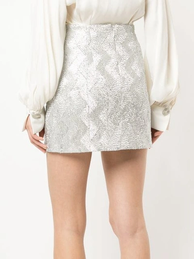 Shop Manning Cartell No Filter Mini Skirt In Silver