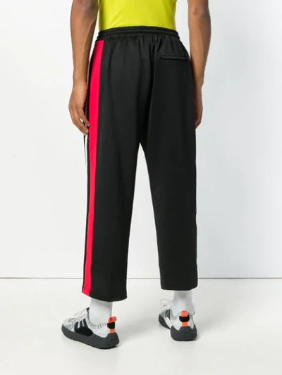 Shop Ader Error Striped Track Pants In Black