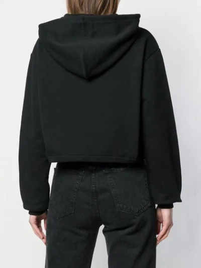 Shop Amen Sequin Embroidered Logo Hoodie In Black