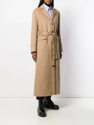 Shop Prada Single-breasted Coat In F0040 Camel
