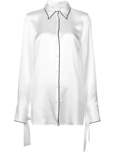 Shop Maison Margiela Button Up Shirt In White