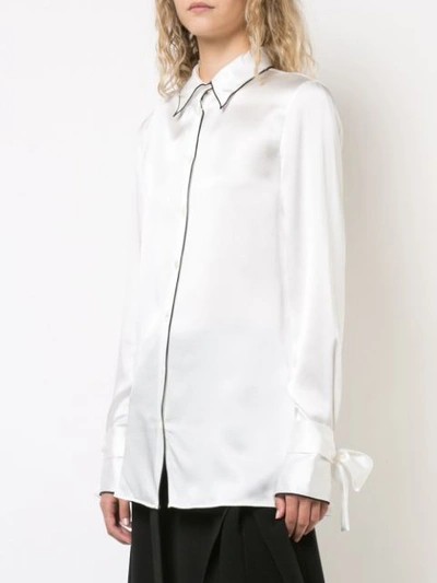 Shop Maison Margiela Button Up Shirt In White