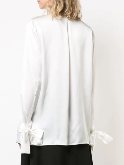 Shop Maison Margiela Button Up Shirt In White