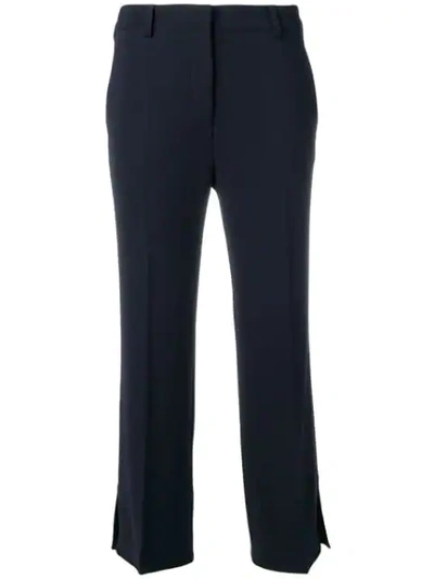 Shop Alberto Biani Tailored Cropped Trousers In Blue