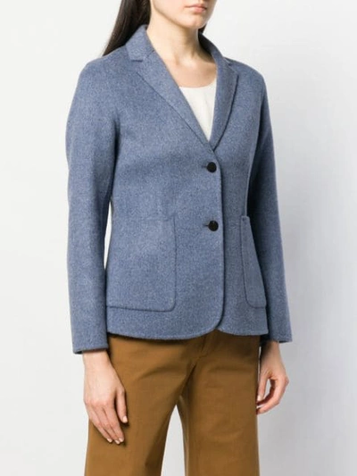 Shop Theory Single-breasted Fitted Blazer In Blue