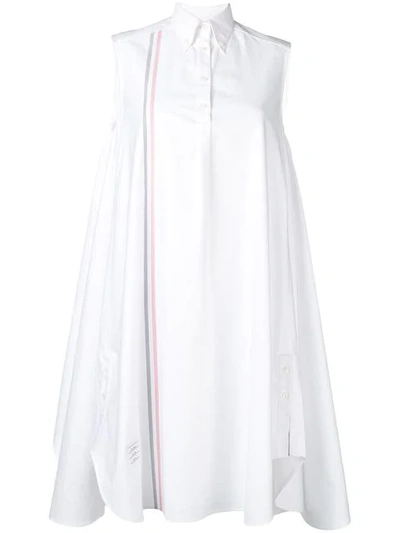 THOM BROWNE 宽松牛津布廓形衬衫裙 - 白色