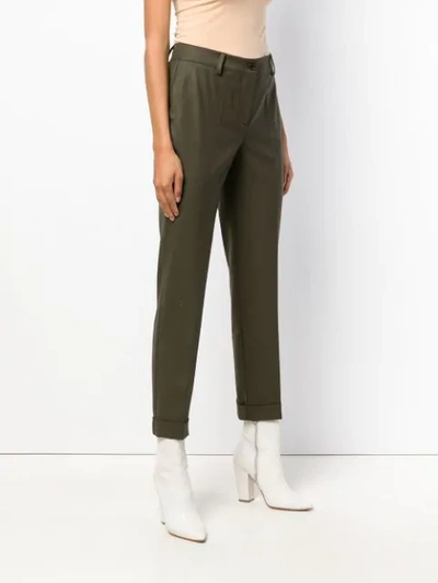 Shop P.a.r.o.s.h Loose Fit Trousers In Green