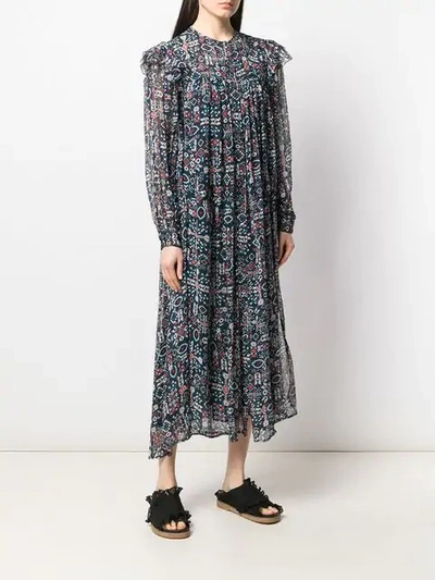 Shop Isabel Marant Étoile Floral Maxi Dress In Black