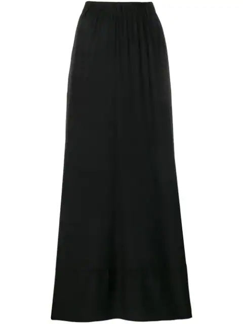 A F Vandevorst Full Pleated Skirt In Black Modesens