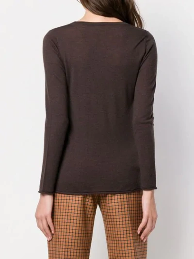 Shop Sottomettimi Fine Knit Sweater In Brown