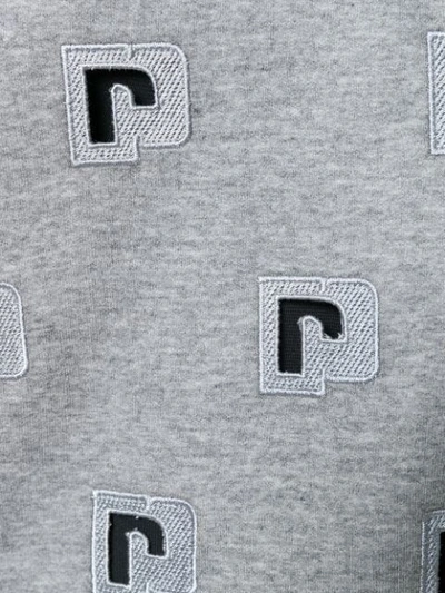 Shop Paco Rabanne Logo Embroidered Sweatshirt In Grey