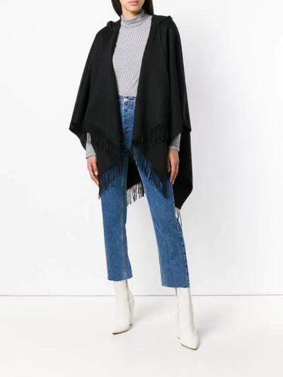 Shop Snobby Sheep Fringed Shawl - Black