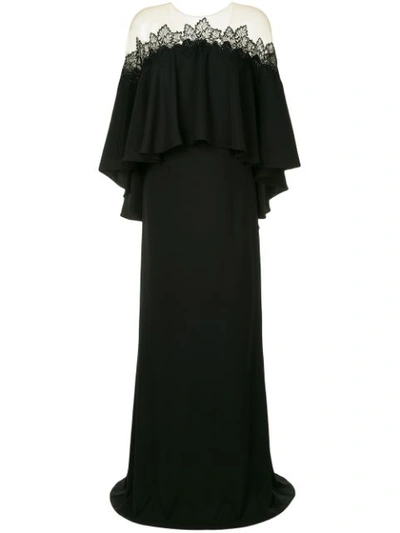Shop Tadashi Shoji Lace Off Shoulder Dress In Black