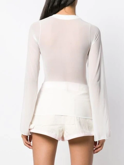 Shop Courrèges Wide Sleeve Top - White