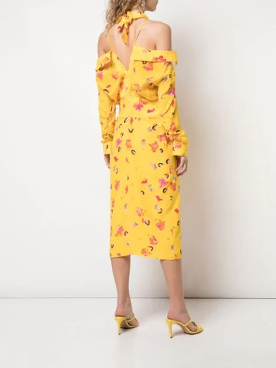 Shop Altuzarra Chiara Dress In Yellow