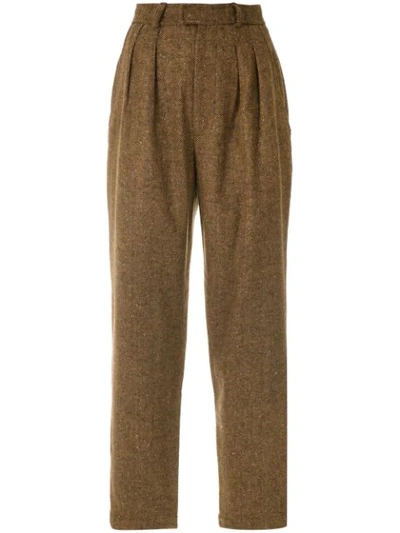 Shop Framed London Trousers In Brown