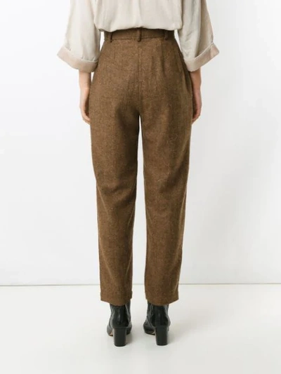 Shop Framed London Trousers In Brown
