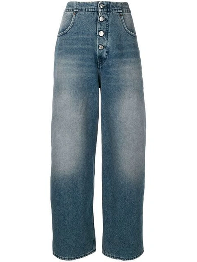 Shop Mm6 Maison Margiela High-waist Boyfriend Jeans In Blue