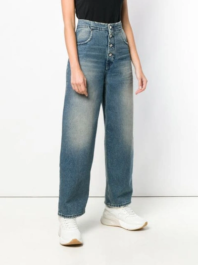 Shop Mm6 Maison Margiela High-waist Boyfriend Jeans In Blue