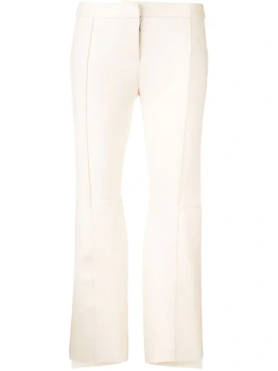 Shop Alexander Mcqueen Asymmetric Cropped Trousers In White