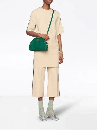 Shop Gucci Viscose Culotte Pant With Web In White