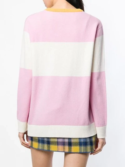 Shop N°21 Jacquard Logo Knit Sweater In Pink