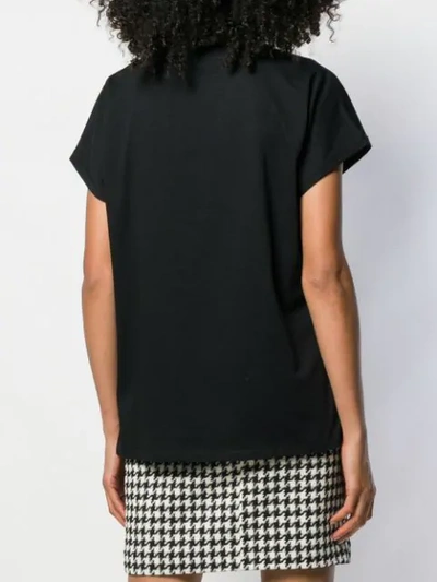 Shop Balmain T-shirt Mit Medaillon-print In Black