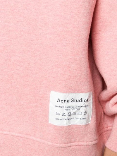 ACNE STUDIOS HOODED SWEATSHIRT - 粉色