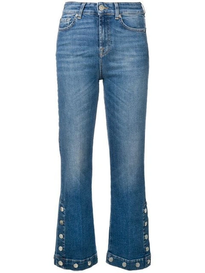 Shop 7 For All Mankind Cropped Bootcut Jeans In Blue
