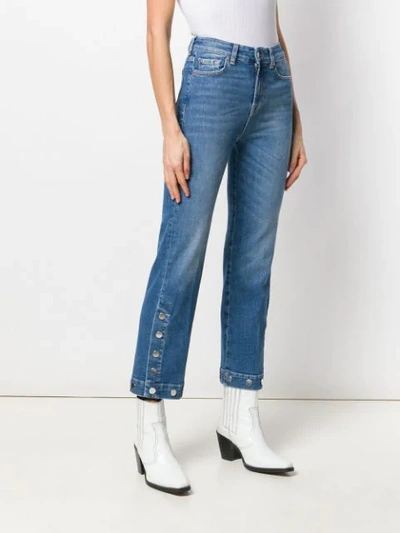 Shop 7 For All Mankind Cropped Bootcut Jeans In Blue