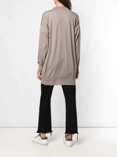 Shop Snobby Sheep Slouched Long-sleeve Cardigan In Neutrals