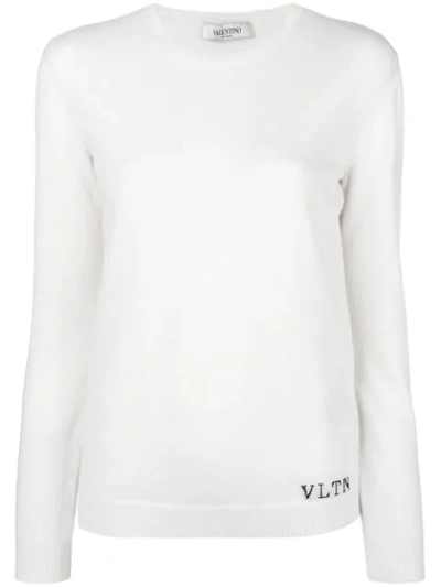 Shop Valentino Vltn Jumper In White