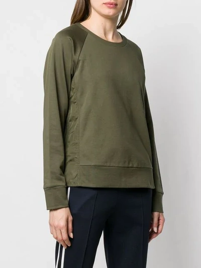 Shop Moncler Drawstring Sweatshirt In Green