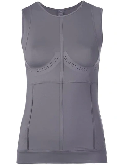 Shop Adidas By Stella Mccartney Compression Tank Top In Grey