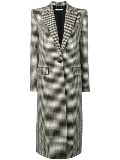 Shop Givenchy Houndstooth One Button Wool Coat In Black