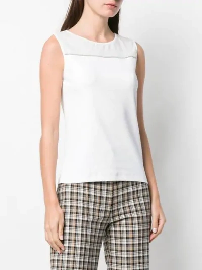 Shop Fabiana Filippi Sleeveless Fitted Top In White
