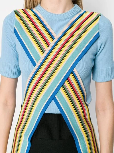 Shop Loewe Striped Detail Dress - Blue