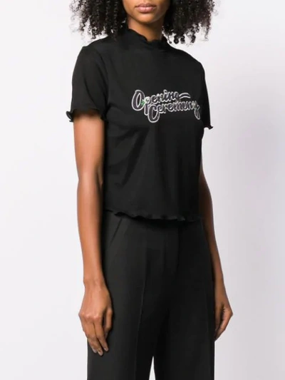 Shop Opening Ceremony Floral Logo Embroidered T In Black
