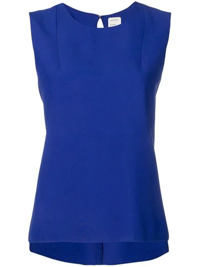 Shop Maison Rabih Kayrouz Gathered Back Tank Top In Blue