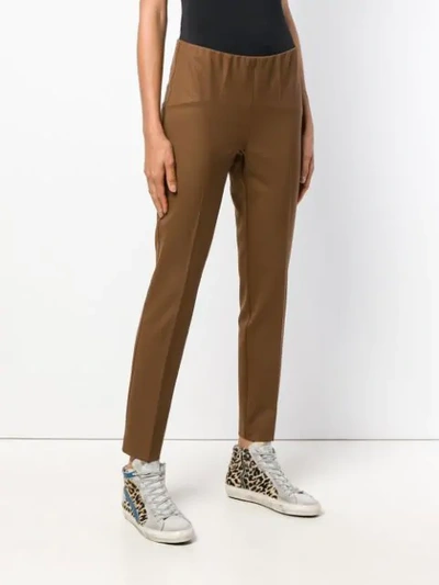Shop P.a.r.o.s.h Basic Tailored Trousers In Brown
