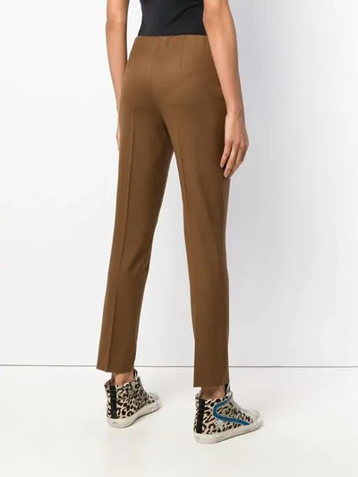 Shop P.a.r.o.s.h Basic Tailored Trousers In Brown
