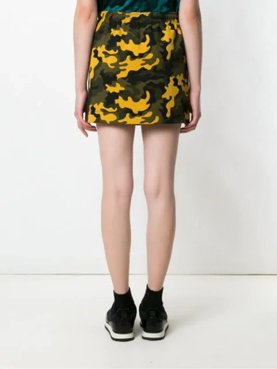 Shop Àlg Camouflage Print Skirt In Yellow