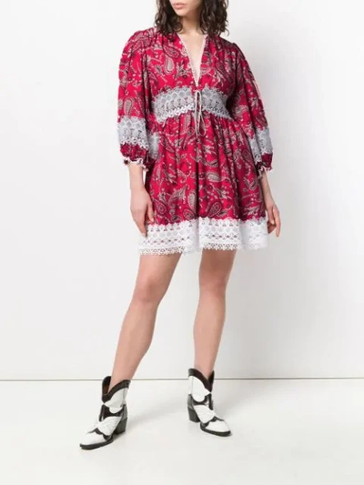 Shop Forte Dei Marmi Couture Paisley Print Dress In Red